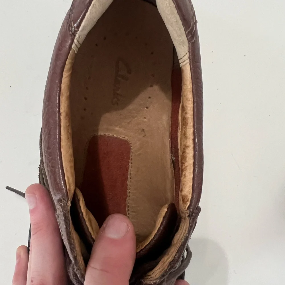 Clarks Men's Dark Brown Leather Oxfords